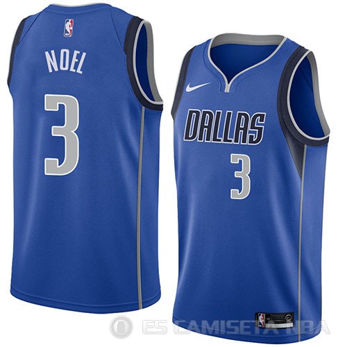 Camiseta Nerlens Noel #3 Dallas Mavericks Icon 2018 Azul - Haga un click en la imagen para cerrar